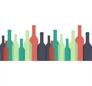 Adesivo per cucina bottiglie di vino - TenStickers