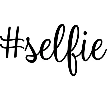 Adesivo murale con scritta "selfie" - TenStickers