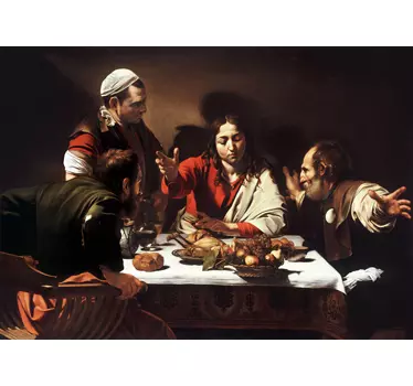 Adesivo murale Cena Emmaus Caravaggio - TenStickers