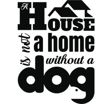 Scritta adesiva per parete frase cane - TenStickers