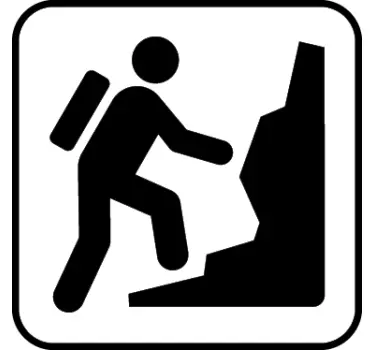Adesivo murale icona scalatore - TenStickers