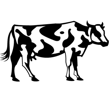 Adesivo murale illustrazione mucca - TenStickers
