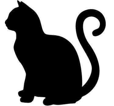 Adesivo murale lavagna silhouette gatto - TenStickers