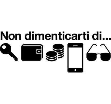 Adesivo murali soggiorno non dimenticarti di - TenStickers