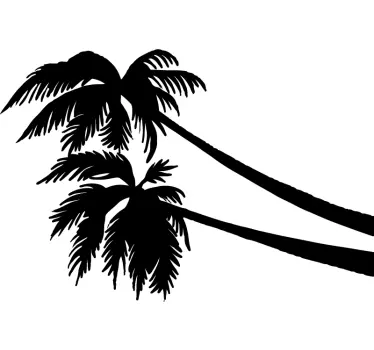 Adesivo murale albero palme tropicali - TenStickers