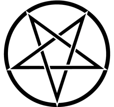 Adesivo murale pentacolo satana - TenStickers