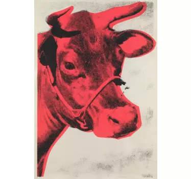 Adesivo murale serigrafia vacca - TenStickers