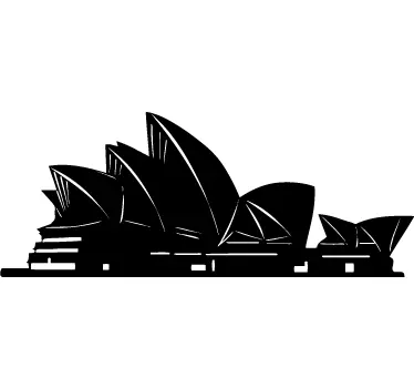 Adesivo murale silhouette Sydney Opera - TenStickers