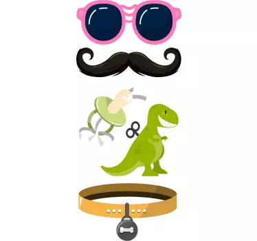 Adesivo auto simboli famiglia - TenStickers