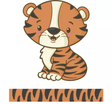 Sticker adesivo per auto tigre e coda - TenStickers