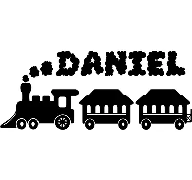 Adesivo con treno e nome personalizzabile - TenStickers