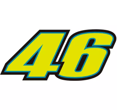 Adesivo per cellulare numero Rossi - TenStickers