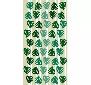 Adesivo per doccia traslucido Monstera - TenStickers