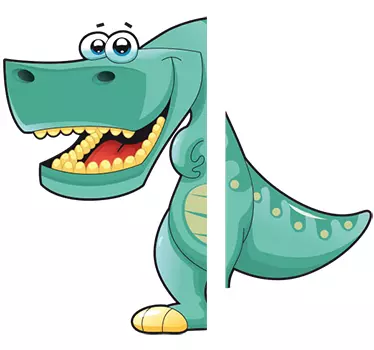 Adesivo per porta dinosauro - TenStickers