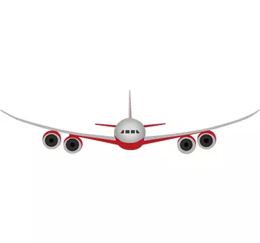 Adesivo personalizzabile aereo commerciale - TenStickers