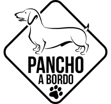 Adesivo personalizzabile cane salsiccia - TenStickers