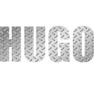 Adesivo personalizzabile nome metallico - TenStickers