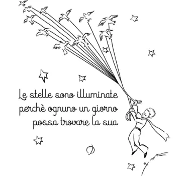 Adesivo Bambini de Piccolo Principe - TenStickers