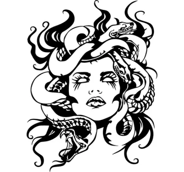 Adesivo ritratto gorgoni - TenStickers