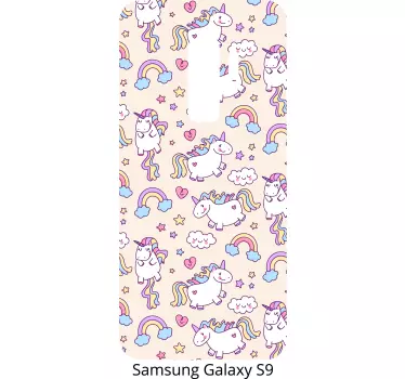 Adesivo samsung design di unicorni giocosi - TenStickers