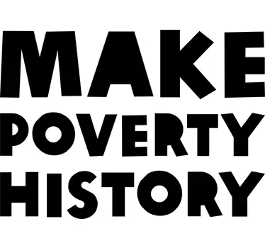 Adesivo solidale make Poverty History - TenStickers