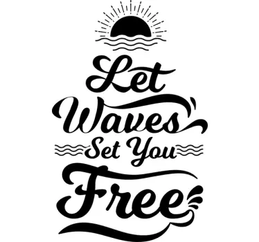 Adesivo surf let the waves - TenStickers