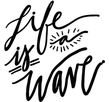Adesivo surf life is a wave - TenStickers
