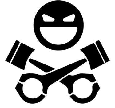 Adesivo teschio e pistoni - TenStickers