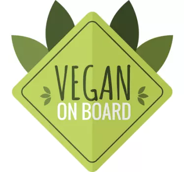 Adesivo per auto vegan on board - TenStickers