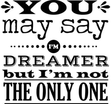 Adesivo murali soggiorno you may say Lennon - TenStickers
