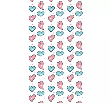 Pellicola adesiva per mobile con cuori - TenStickers