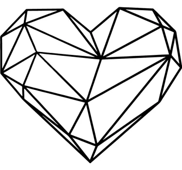 Adesivo cuore stile origami - TenStickers