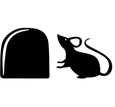 Decorazione da parete animale topo con presa - TenStickers