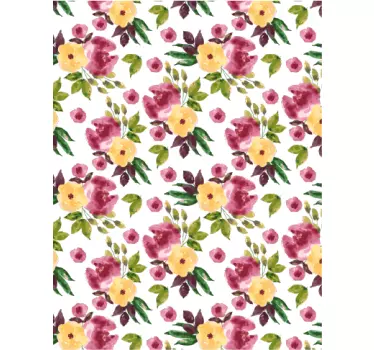 Adesivo per vetri stile floreale - TenStickers