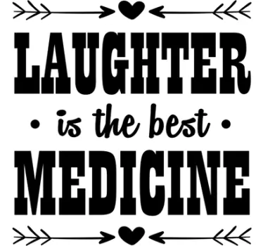 Frase adesiva Laughter best medicine - TenStickers