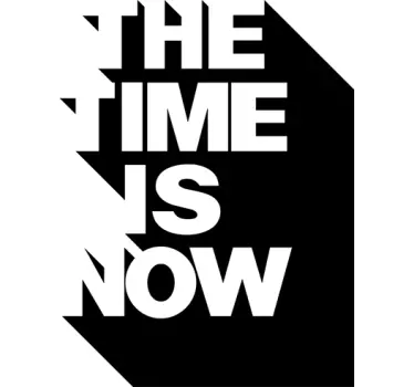 Frase adesiva Time is now - TenStickers