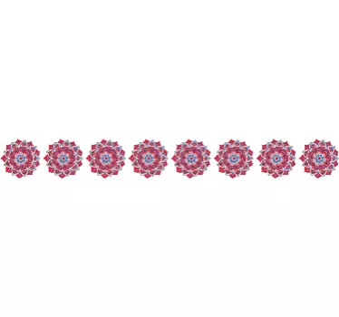 Decorazione adesiva per pareti fiore mandala colorato - TenStickers