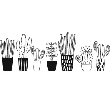 Greca adesiva illustrazione piante - TenStickers