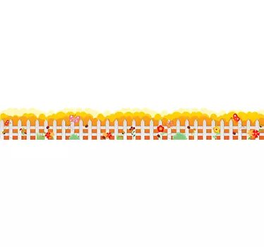 Greca adesiva per bambini con fiori - TenStickers
