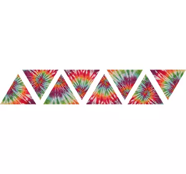 Greca adesiva triangoli geometrici colorati - TenStickers