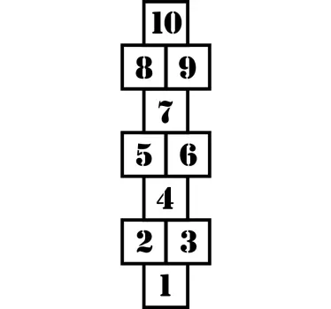 Numeri adesivi gioco campana - TenStickers