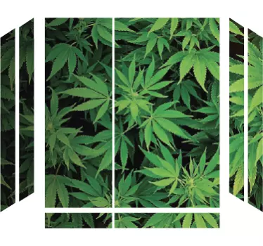 Skin adesiva per PS4 con foglie di marijuana - TenStickers