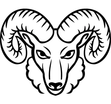 Adesivo muro capra arrabbiata - TenStickers