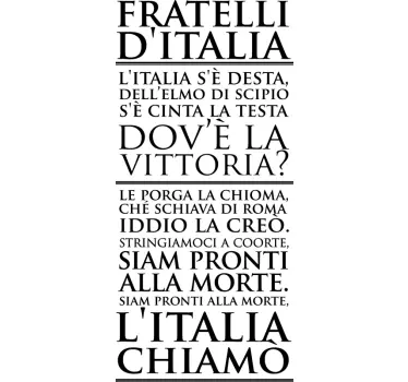 Adesivo muro inno italiano - TenStickers
