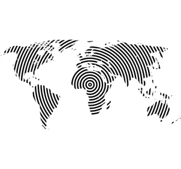 Adesivo muro mappa mondo - TenStickers