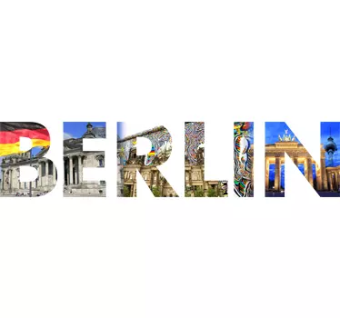 Adesivo muro scritta Berlino - TenStickers