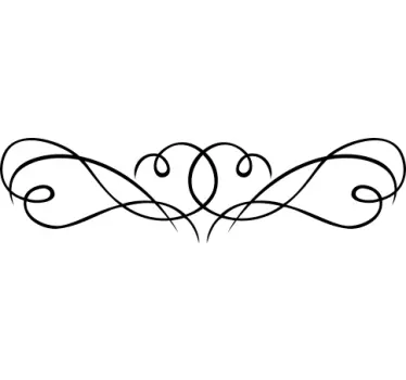 Adesivo testiera spirali cuori - TenStickers