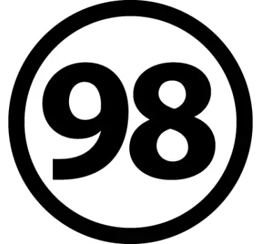 Sticker 98 senza piombo - TenStickers
