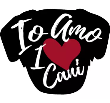Sticker amo i cani - TenStickers