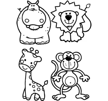 Sticker bambini decorazione animali - TenStickers